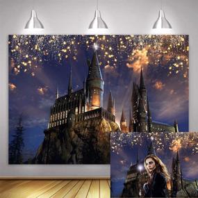 img 4 attached to 🧙 MME Magic Castle Witch Wizard Backdrop 10x7ft - Perfect Photography Background for Sorcerer Party Decoration, Child Kid Portrait, Photo Booth Prop - ZYME0891