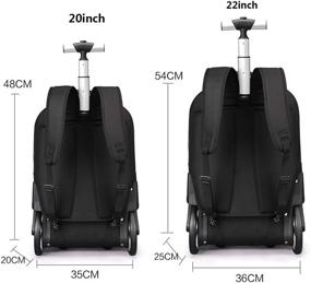 img 2 attached to 🎒 Resilient Wheeled Business Backpack with Dedicated Compartments