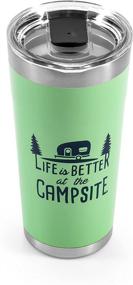 img 3 attached to 🏕️ Camco Life Is Better At The Campsite Stainless Steel 20 Oz: The Perfect Camping Companion