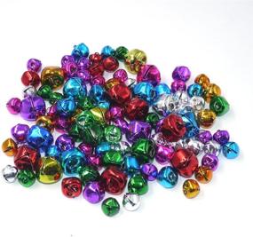 img 1 attached to 🎄 Adam Victor Christmas Jingle Bells Craft Kits & Supplies - 100 Pack Assorted Colorful Mix