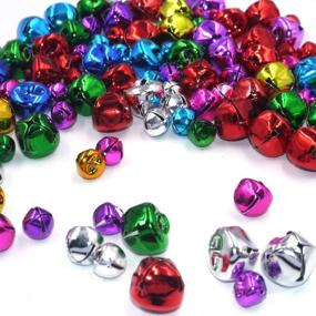 img 3 attached to 🎄 Adam Victor Christmas Jingle Bells Craft Kits & Supplies - 100 Pack Assorted Colorful Mix