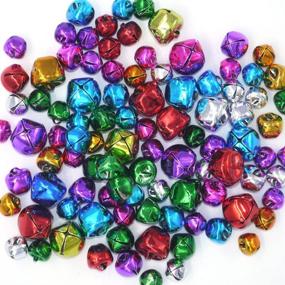 img 2 attached to 🎄 Adam Victor Christmas Jingle Bells Craft Kits & Supplies - 100 Pack Assorted Colorful Mix