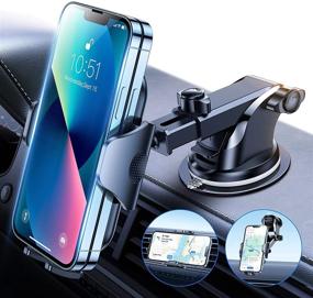 img 4 attached to 📱 VICSEED Car Phone Holder Mount - High-Temps Resistant, Secure Grip for Hands-Free Driving, Compatible with iPhone 13 Mini Pro Max