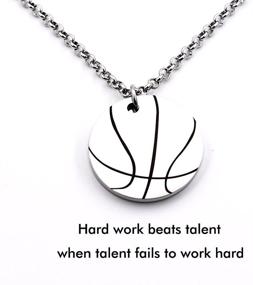 img 1 attached to N Egret Basketball Necklace Inspirational Baseball