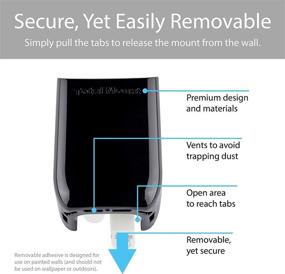 img 1 attached to 📱 TotalMount Hole-Free Remote Holder – No Drilling Required | Black | 1 Unit