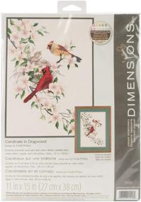 img 2 attached to 🐦 Captivating Dimensions: Red Cardinal in Dogwood Crewel Embroidery Kit – 11'' W x 15'' H