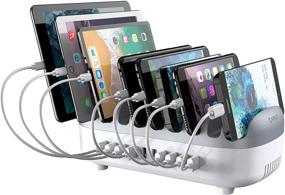 img 4 attached to 🔌 ORICO 120W Charging Station: 10 USB Smart Ports, Temperature Control, Organizer Dock for Devices - Cell Phones, Tablets, and More!