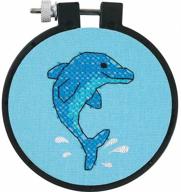 🐬 dimensions needlecrafts stamped cross stitch: captivating dolphin delight logo