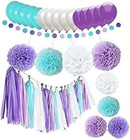 img 3 attached to Decorations Lavender Turquoise Balloons Birthday Event & Party Supplies
