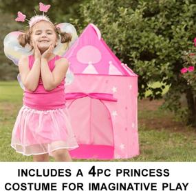 img 3 attached to 👑 Enchanting 5 Piece Princess Castle Butterfly Costume for your Little One!