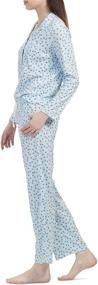 img 2 attached to Women's Floral Girlfriend Pajama Set with Long Sleeves by Karen Neuburger