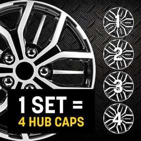 img 3 attached to 🚗 Pilot Automotive WH142-16S-B Universal Hubcap Wheel Covers - Set of 4 for Various Car Models: Toyota, Volkswagen, Chevy, Honda, Mazda, Dodge, Ford, and More!