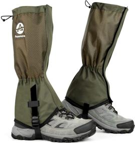 img 4 attached to Waterproof and Adjustable Walking Snow Gaiters - Pasanava Leg Gaiters with TPU 🏔️ Foot Strap for Hiking, Hunting, Backpacking, and Outdoor Activities - Ideal for Men and Women