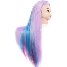 img 1 attached to Cosmetology Mannequin Synthetic Hairstyles Hairdressing
