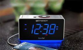 img 2 attached to 🔊 Emerson Radio ER100112: Bluetooth Alarm Clock Radio with USB Charging, Night Light & Jumbo Display