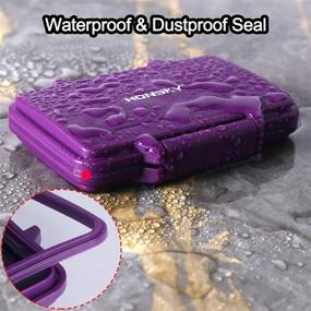 img 1 attached to Honsky Waterproof Purple SD Card Holder Case for SD, Micro SD, SDHC, SDXC - Buy Now!