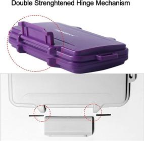 img 2 attached to Honsky Waterproof Purple SD Card Holder Case for SD, Micro SD, SDHC, SDXC - Buy Now!