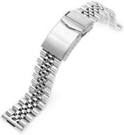 jubilee stainless steel bracelet with straight v-clasp logo