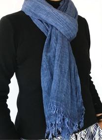 img 2 attached to 🧣 Women's Accessories: Natural Cotton Synthetic Fiber Scarves, Scarves & Wraps