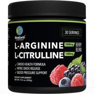 💙 l-arginine 5000mg + l-citrulline 1000mg complex powder supplement: boost nitric oxide, support blood pressure - blueearth company logo