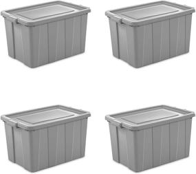 img 3 attached to 📦 Pack of 4 Sterilite 16796A04 Storage Totes, 30 Gallon Capacity, Cement Lid and Base