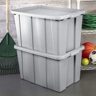 📦 pack of 4 sterilite 16796a04 storage totes, 30 gallon capacity, cement lid and base логотип