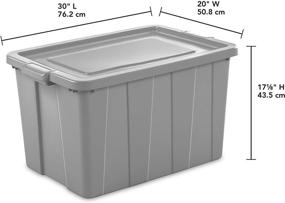 img 1 attached to 📦 Pack of 4 Sterilite 16796A04 Storage Totes, 30 Gallon Capacity, Cement Lid and Base