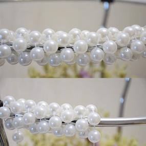 img 1 attached to 💎 Roll of 14mm Faux Crystal Beads with Large Pearls for Beautiful Wedding Decor