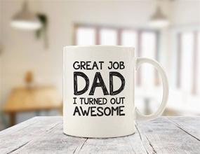 img 2 attached to 🎁 Awesome Dad Hilarious Coffee Mug - Top Christmas Presents for Dad, Men - Uncommon Prank Xmas Gifts from Daughter, Son, Kids, Favorite Child - Trendy Bday Gift Idea for Father, Him, Guys - Entertaining Novelty Cup