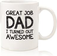 🎁 awesome dad hilarious coffee mug - top christmas presents for dad, men - uncommon prank xmas gifts from daughter, son, kids, favorite child - trendy bday gift idea for father, him, guys - entertaining novelty cup logo