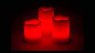 🕯️ egi - set of 3 flickering flameless red candles with remote control and timer - romantic led candles - created with genuine wax логотип