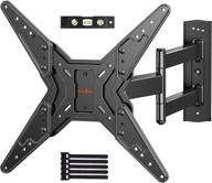 📺 perlegear full motion tv wall mount: swivel, articulating arm, fits 23-55 inch led lcd flat curved tvs, max vesa 400x400mm, supports up to 88lbs logo