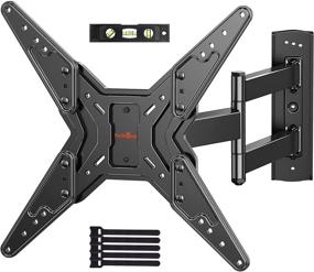 img 4 attached to 📺 Perlegear Full Motion TV Wall Mount: Swivel, Articulating Arm, Fits 23-55 Inch LED LCD Flat Curved TVs, Max VESA 400x400mm, Supports Up to 88lbs