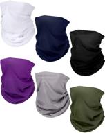 🌞 easy breezy: 6-piece neck gaiters for ultimate sun protection and breathable comfort - ideal for kids, men, and women logo