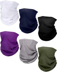 img 4 attached to 🌞 Easy Breezy: 6-Piece Neck Gaiters for Ultimate Sun Protection and Breathable Comfort - Ideal for Kids, Men, and Women