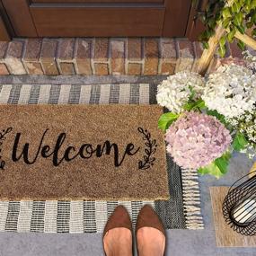 img 3 attached to 🏡 Barnyard Designs 'Welcome' Doormat - Premium Indoor/Outdoor Non-Slip Rug for Front Porch Entrance and Home Farmhouse Decor