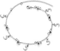 coolsteelandbeyond stainless bracelet dangling crescent logo