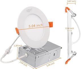 img 1 attached to FORT 4 Pack 4-дюймовый светодиодный встраиваемый светильник 4000K Холодный белый с распределительной коробкой