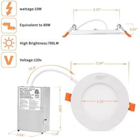 img 2 attached to FORT 4 Pack 4 Inch Led Recessed Light 4000K Cool White With Junction Box