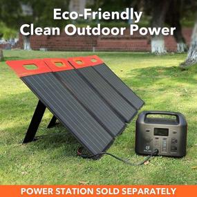 img 2 attached to 🔋 Efficient GOLABS 100W Portable Solar Panel: Foldable Kickstand for Power Station Outdoor Solar Generator, Monocrystalline Charger with Type C/DC/QC 3.0 USB Ports for Laptop/Mobile Phone/Tablet
