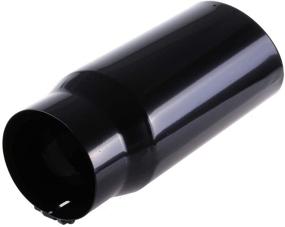 img 1 attached to 🔥 ECCPP 5-Inch Inlet, 6-Inch Outlet Diesel Exhaust Tips - 15-Inch Long, Mirror Black Powder Coated Stainless Steel Exhaust Tailpipe"