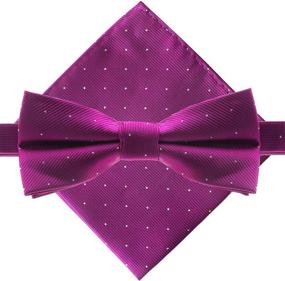 img 4 attached to Mens Polka Bowtie Pocket Square Men's Accessories