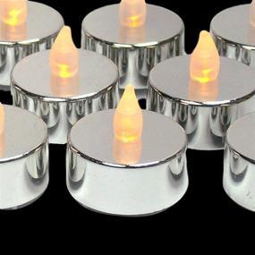 img 4 attached to Silver Tealight Candles Anniversary Decorations