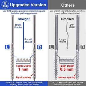 img 3 attached to 🔩 CKE Upgraded 72 Pack Swage Lag Screws for 1/8" Cable Railing – T316 Stainless Steel Stair Deck Railing Wood Post with Horizontal Vertical Balusters (36 Pairs)