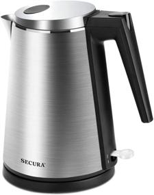 img 4 attached to 🔌 Secura Large Cordless Stainless Steel Electric Kettle for Tea and Coffee - 1.5L Water Boiler with Auto Shut-Off, LED Light, and Boil-Dry Protection (K15-F1E)