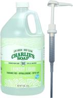 🌿 charlie’s soap laundry liquid with pump (160 loads, 1 pack) natural deep cleaning hypoallergenic laundry detergent - safe, effective, and non-toxic for cleaner and safer clothes logo