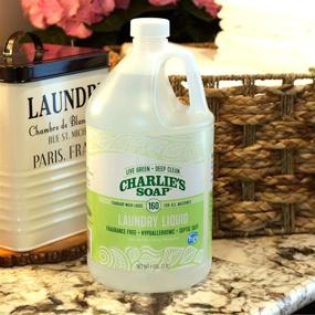 img 1 attached to 🌿 Charlie’s Soap Laundry Liquid with Pump (160 Loads, 1 Pack) Natural Deep Cleaning Hypoallergenic Laundry Detergent - Safe, Effective, and Non-Toxic for Cleaner and Safer Clothes