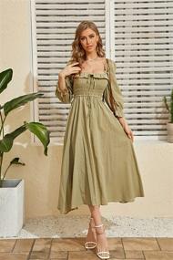 img 3 attached to R YIposha Vintage Elastic Ruffled Backless Women's Clothing in Dresses