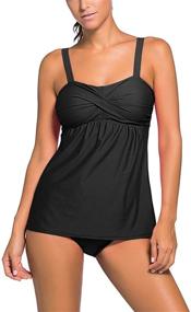 img 4 attached to Aleumdr Womens Tankini Triangle Swimsuit