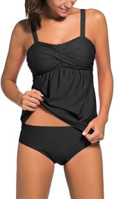 img 3 attached to Aleumdr Womens Tankini Triangle Swimsuit